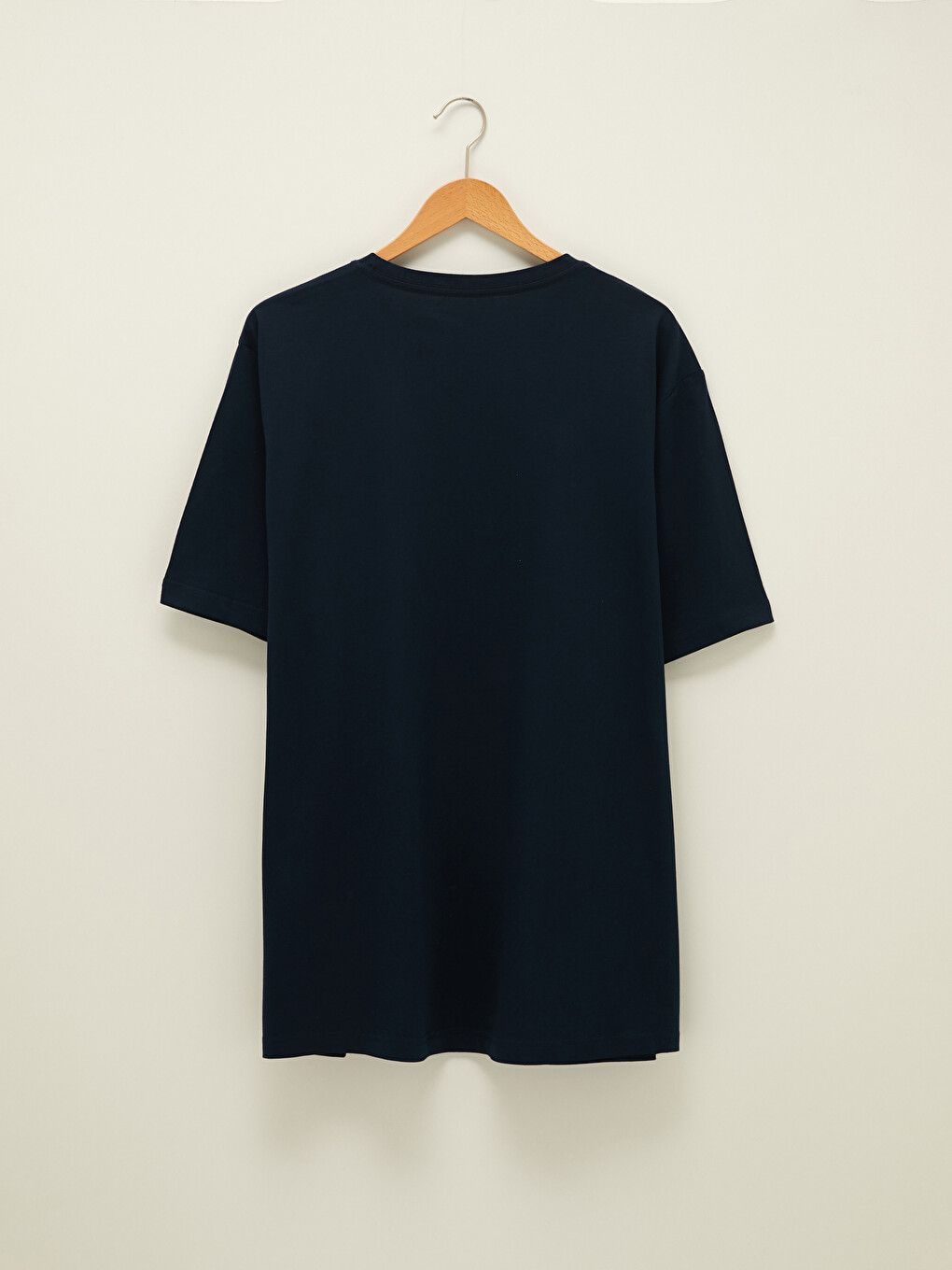 Plus Size Crew Neck Short Sleeved Basic Combed Cotton Men's T-Shirt-1