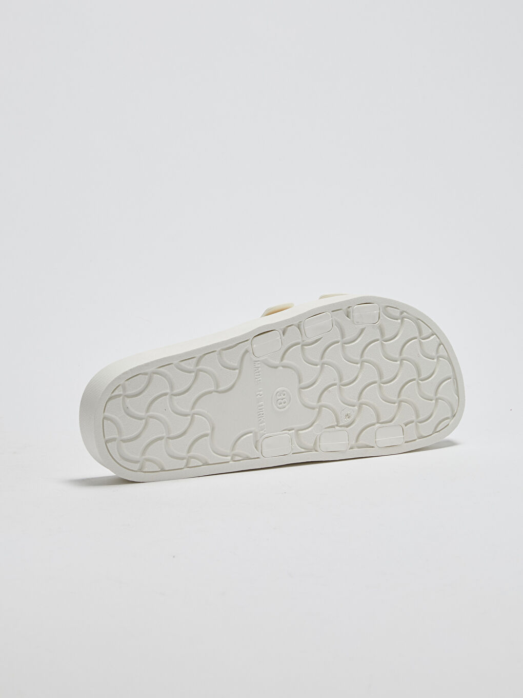 Double Banded Buckle Detailed Women's Beach Slippers-2