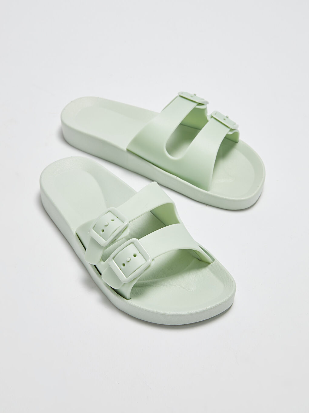 Әйелдерге арналған қос баулы, ілгекпен безендірілген жағажайға арналған жеңіл аяқ киім-3