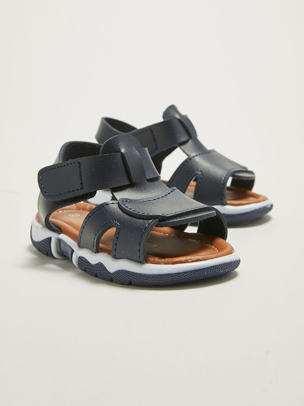 Lacivert Erkek Bebek Cırt Cırtlı Sandalet-2