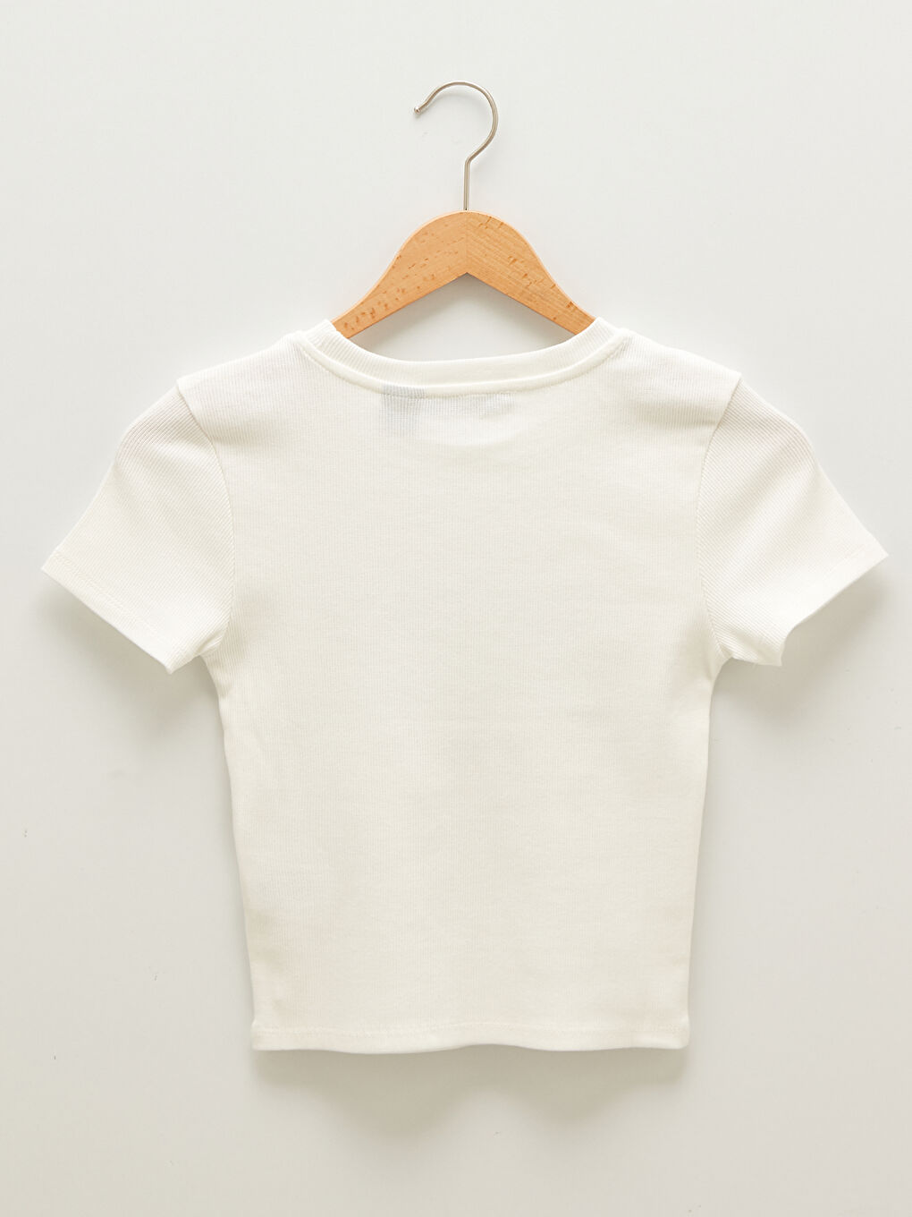 Crew Neck Mickey Mouse Printed Short Sleeve Women's Crop Top-7