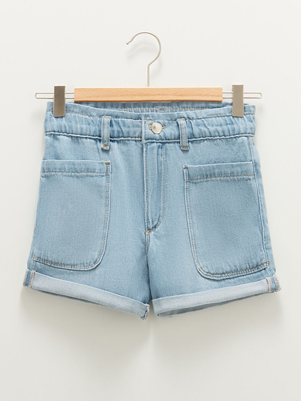 İndigo Basic Pamuklu Kız Çocuk Jean Şort