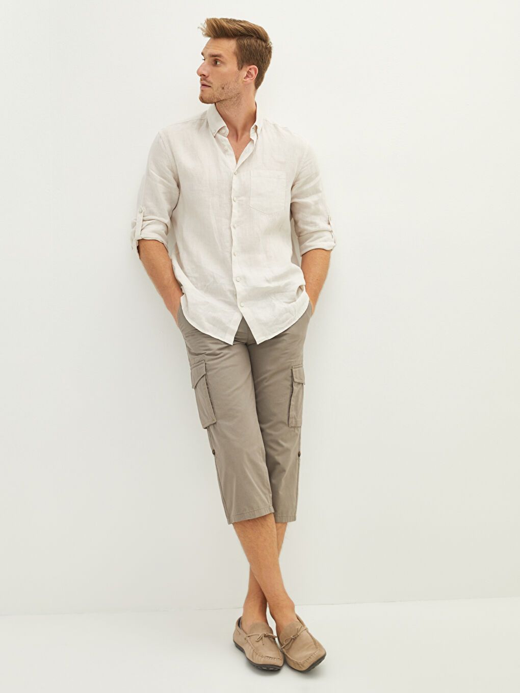 Regular Fit Men's Cargo Shorts-2