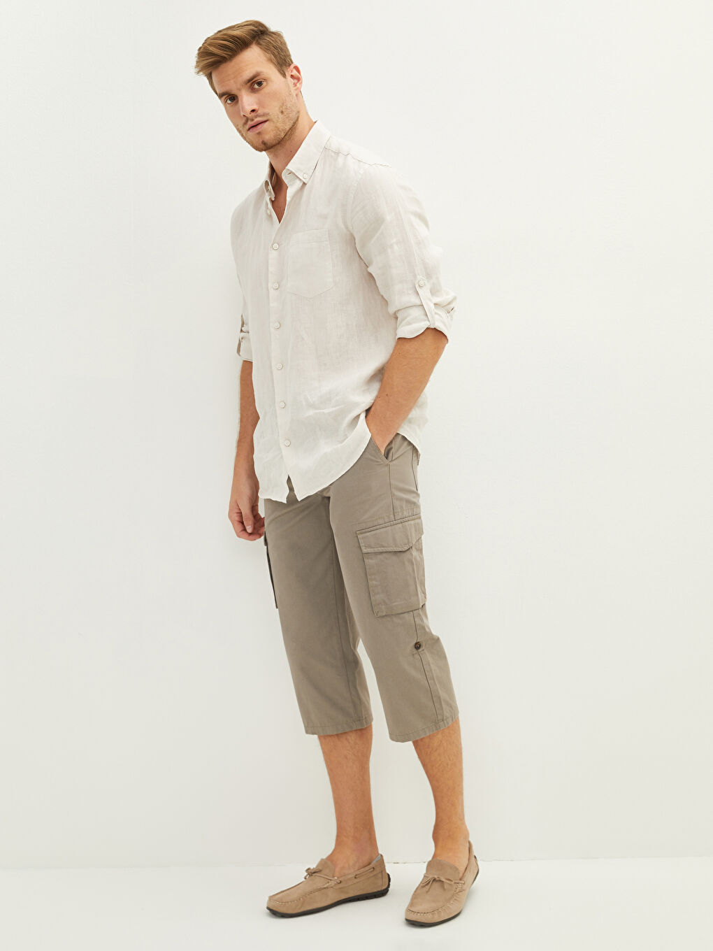 Regular Fit Men's Cargo Shorts-1