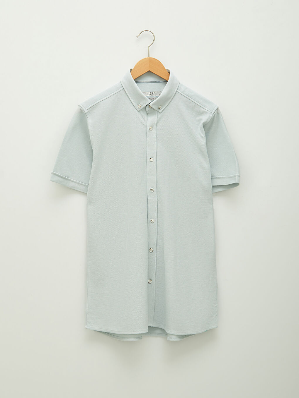 Рубашка Мужская Слим Фит С Коротким Рукавом Из Хлопка-5