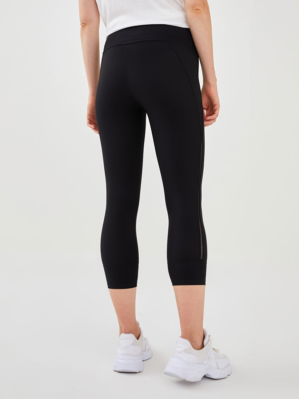 Әйелдерге арналған серпімді белдік өрнексіз спорттық леггинстер-3