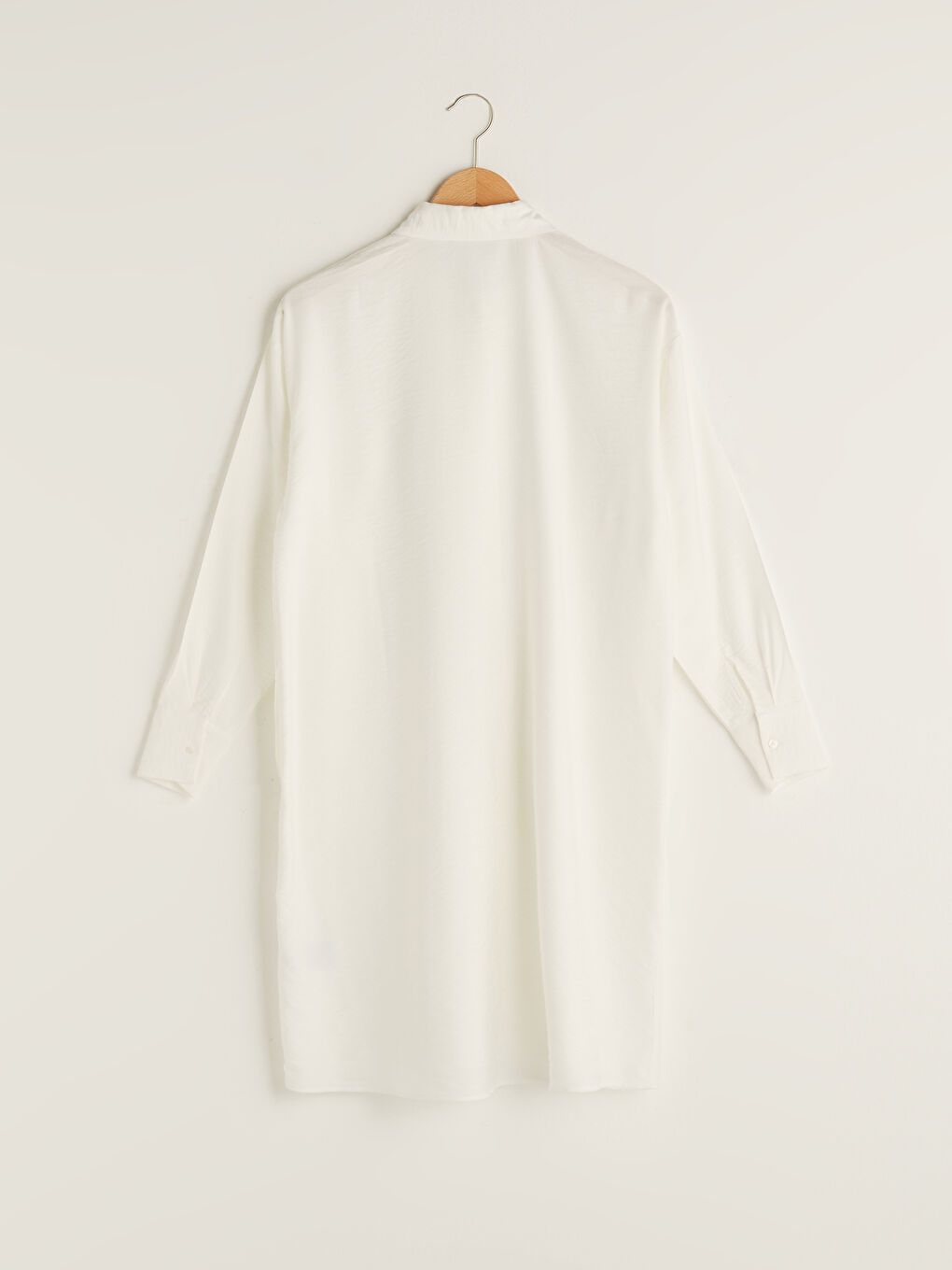 Plain Long Sleeve Viscose Oversize Women's Shirt Tunic-6