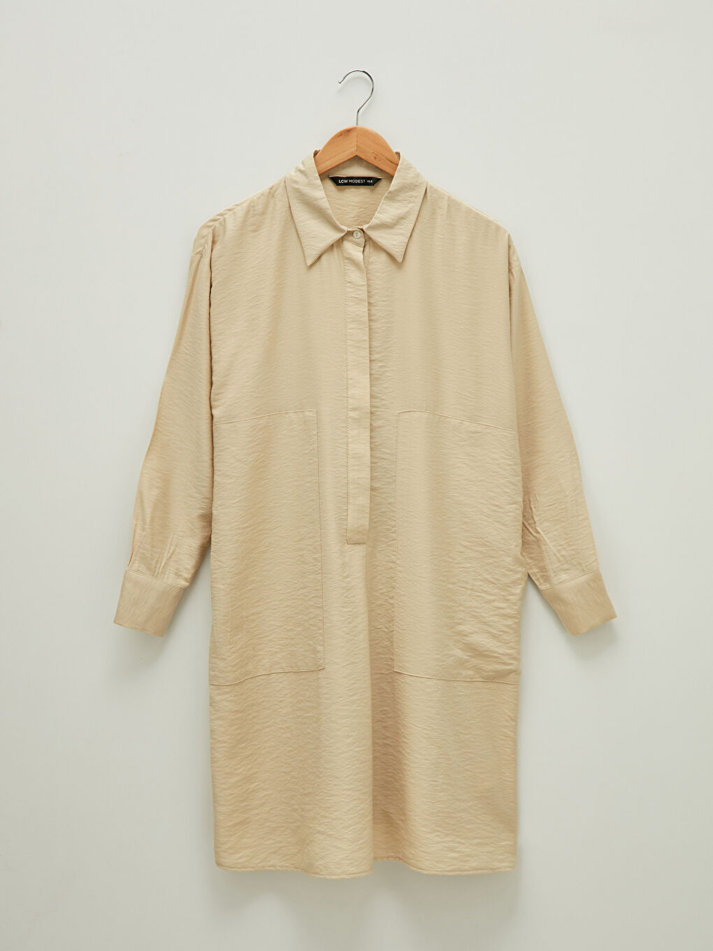 Plain Long Sleeve Viscose Oversize Women's Shirt Tunic-5