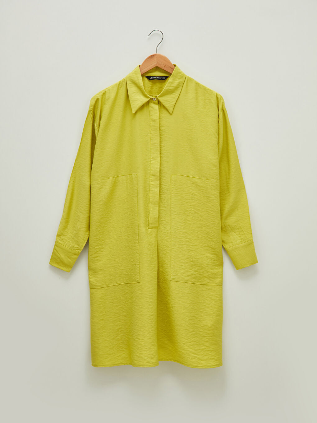 Plain Long Sleeve Viscose Oversize Women's Shirt Tunic-6