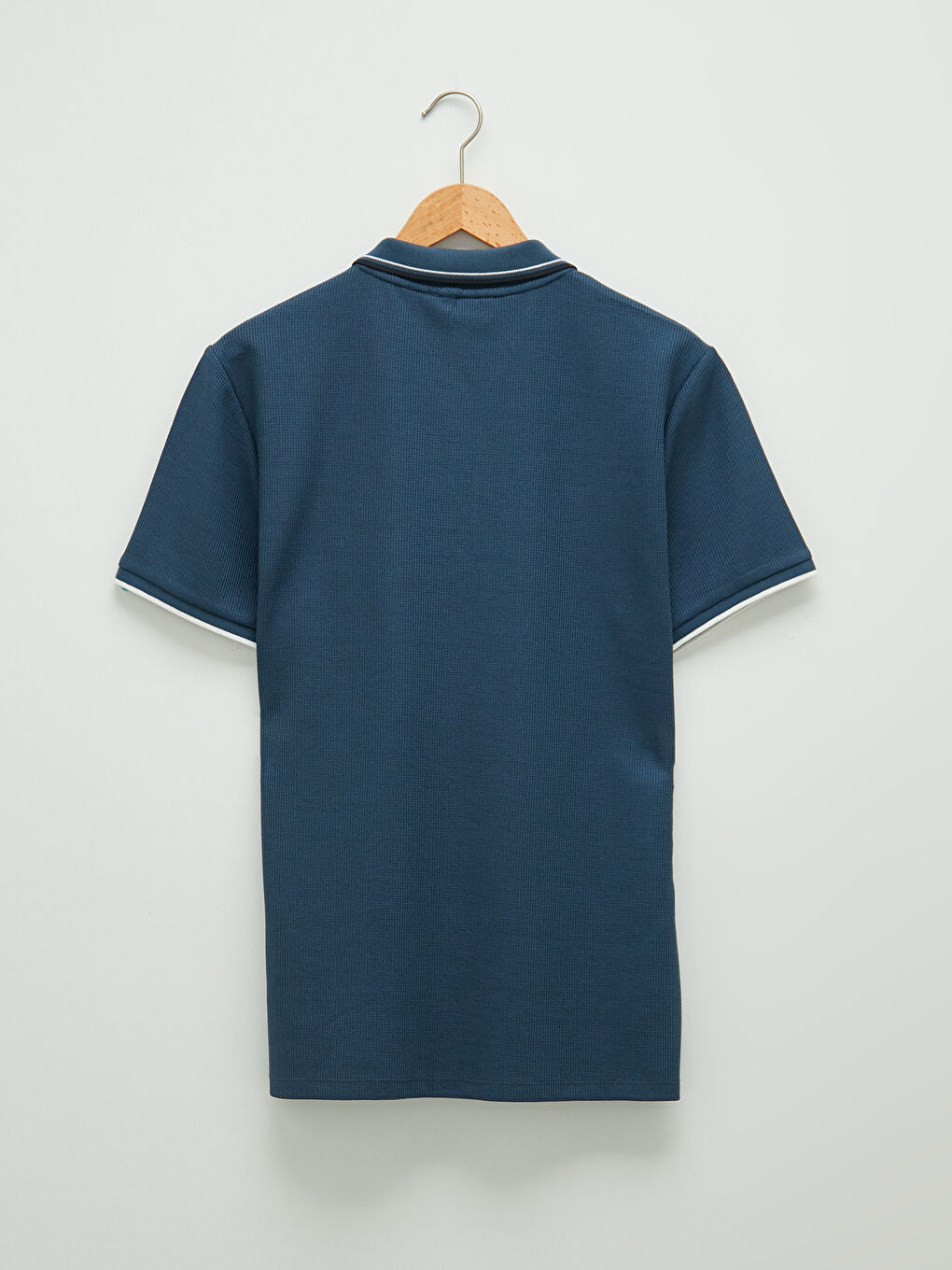 İndigo Polo Yaka Kısa Kollu Erkek Tişört-6