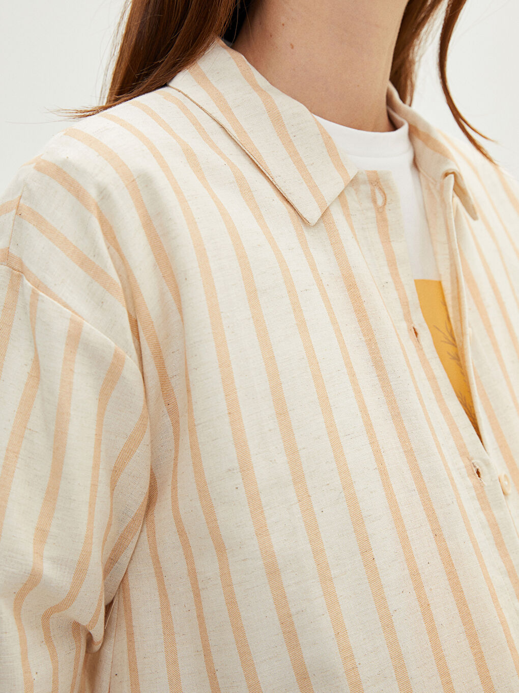 قميص تونيك مخطط كم طويل للحوامل-3