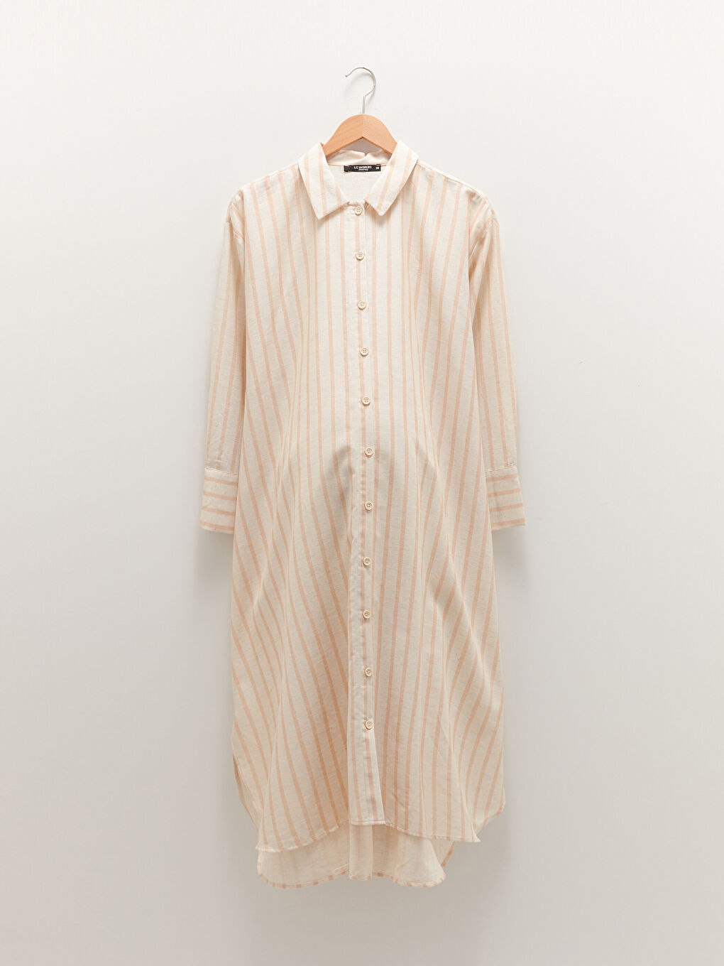 قميص تونيك مخطط كم طويل للحوامل-6