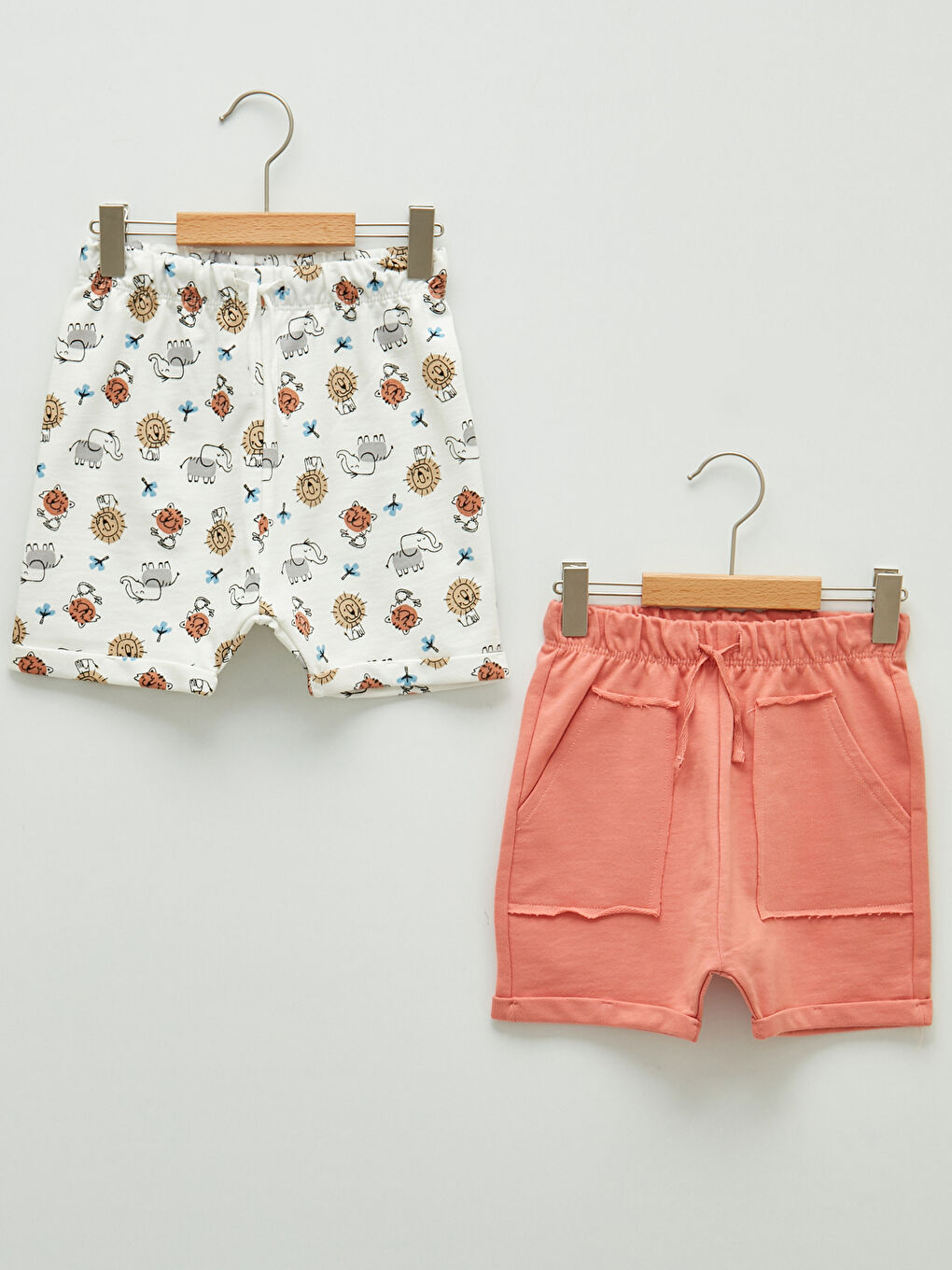 LC Waikiki Elasticated Waist Baby Boys' Shorts 2 Pack -S1LB90Z1-GC5