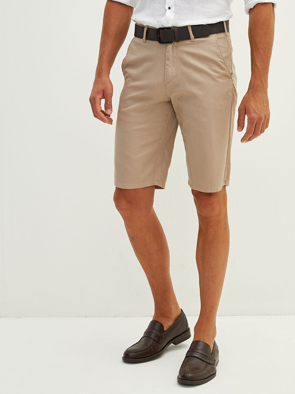 Standard Pattern Men's Bermuda Belt Shorts-4
