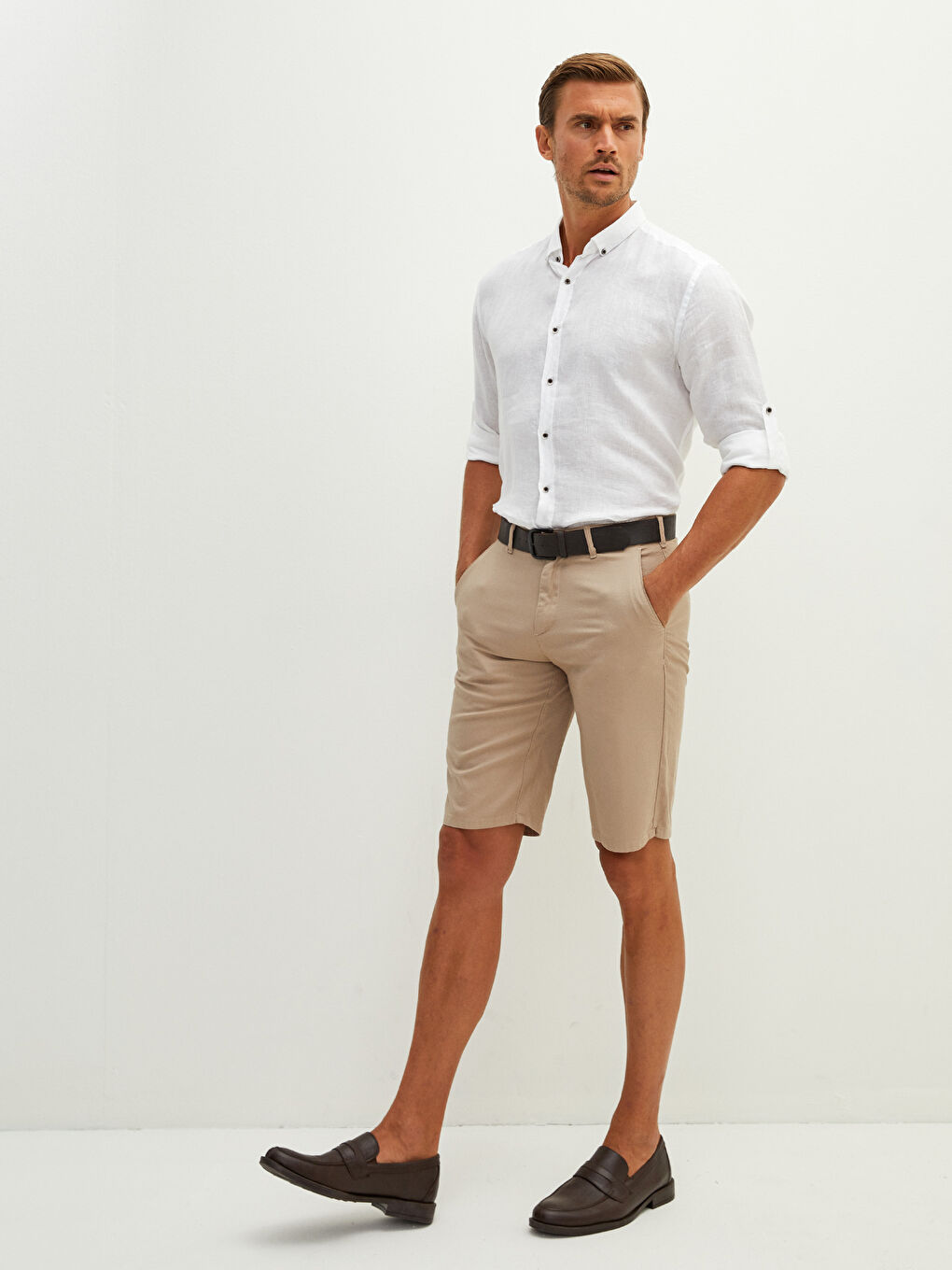 Standard Pattern Men's Bermuda Belt Shorts