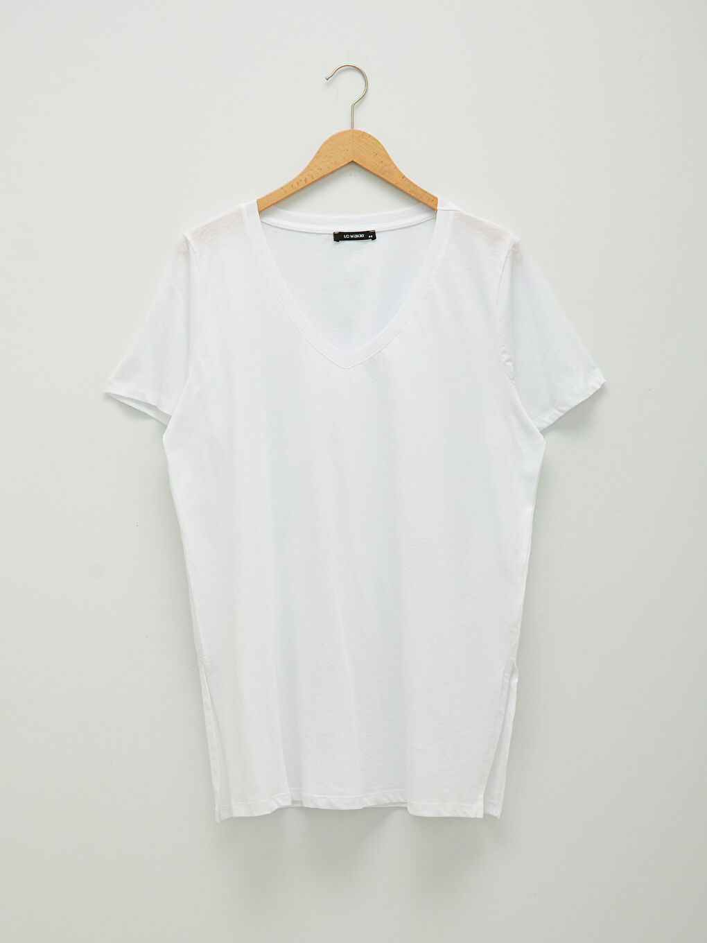 T-shirt Femme Grande Taille Encolure en V Droite Manches Courtes-10