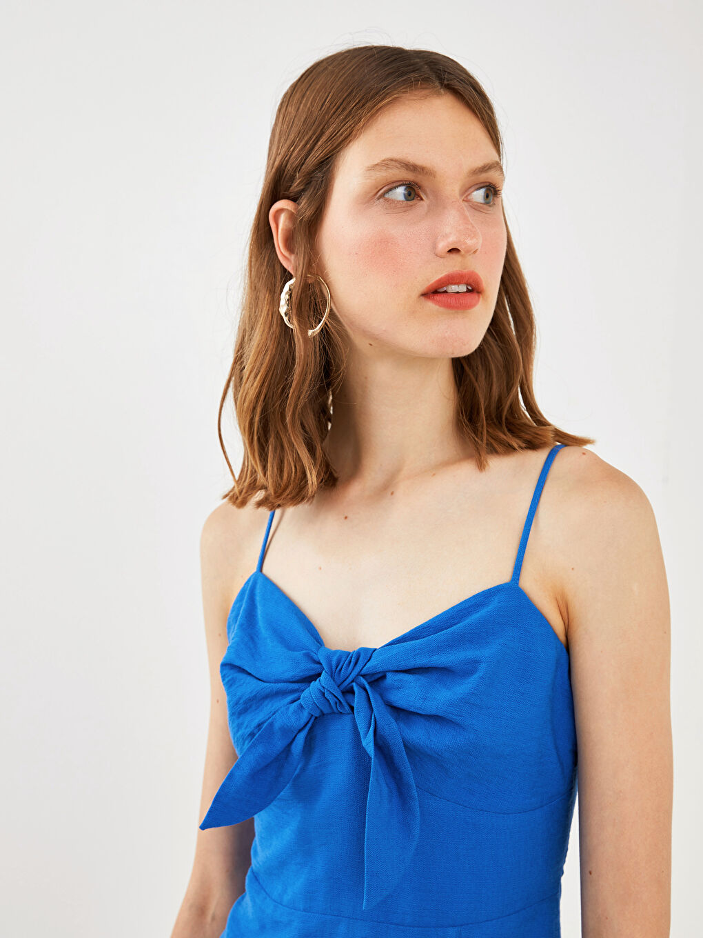 LCW Vision Women's Sweetheart Neck Plain Dress -S1LC95Z8-JVH