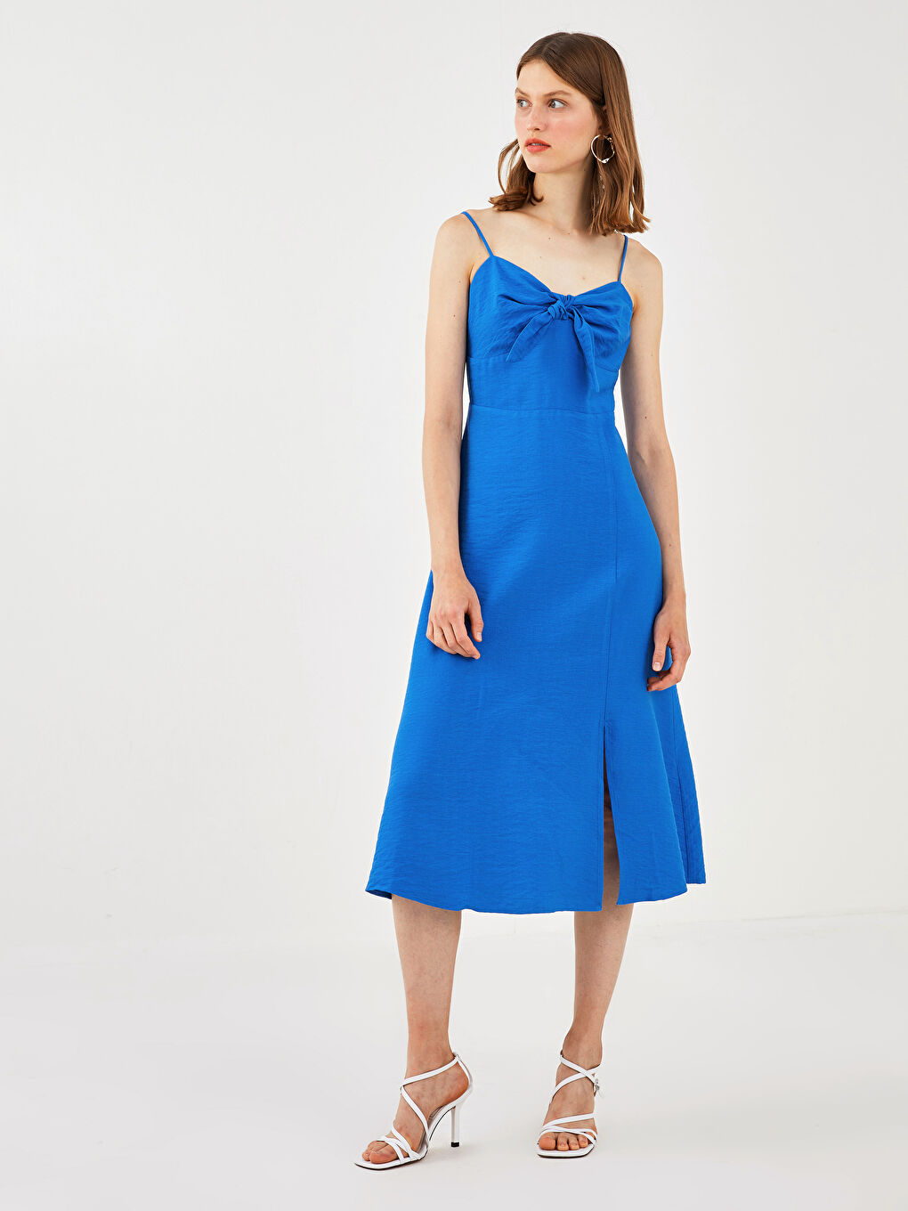 LCW Vision Women's Sweetheart Neck Plain Dress -S1LC95Z8-JVH