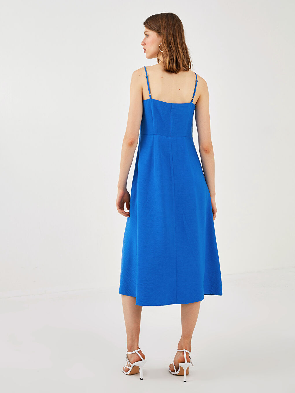 LCW Vision Women's Sweetheart Neck Plain Dress -S1LC95Z8-JVH