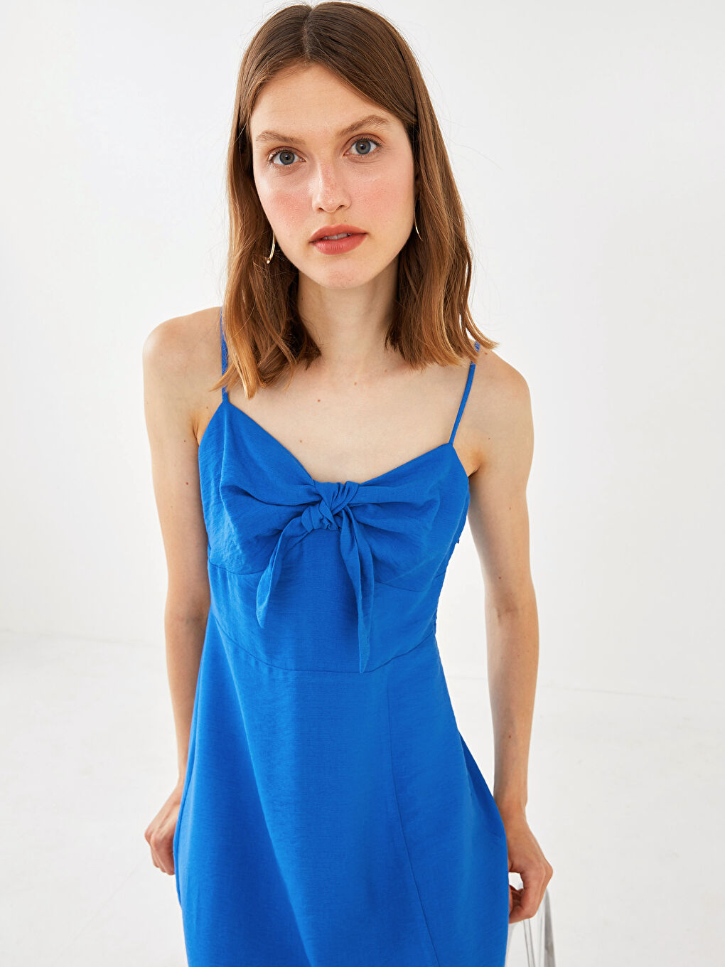 LCW Vision Women's Sweetheart Neck Plain Dress -S1LC95Z8-JVH