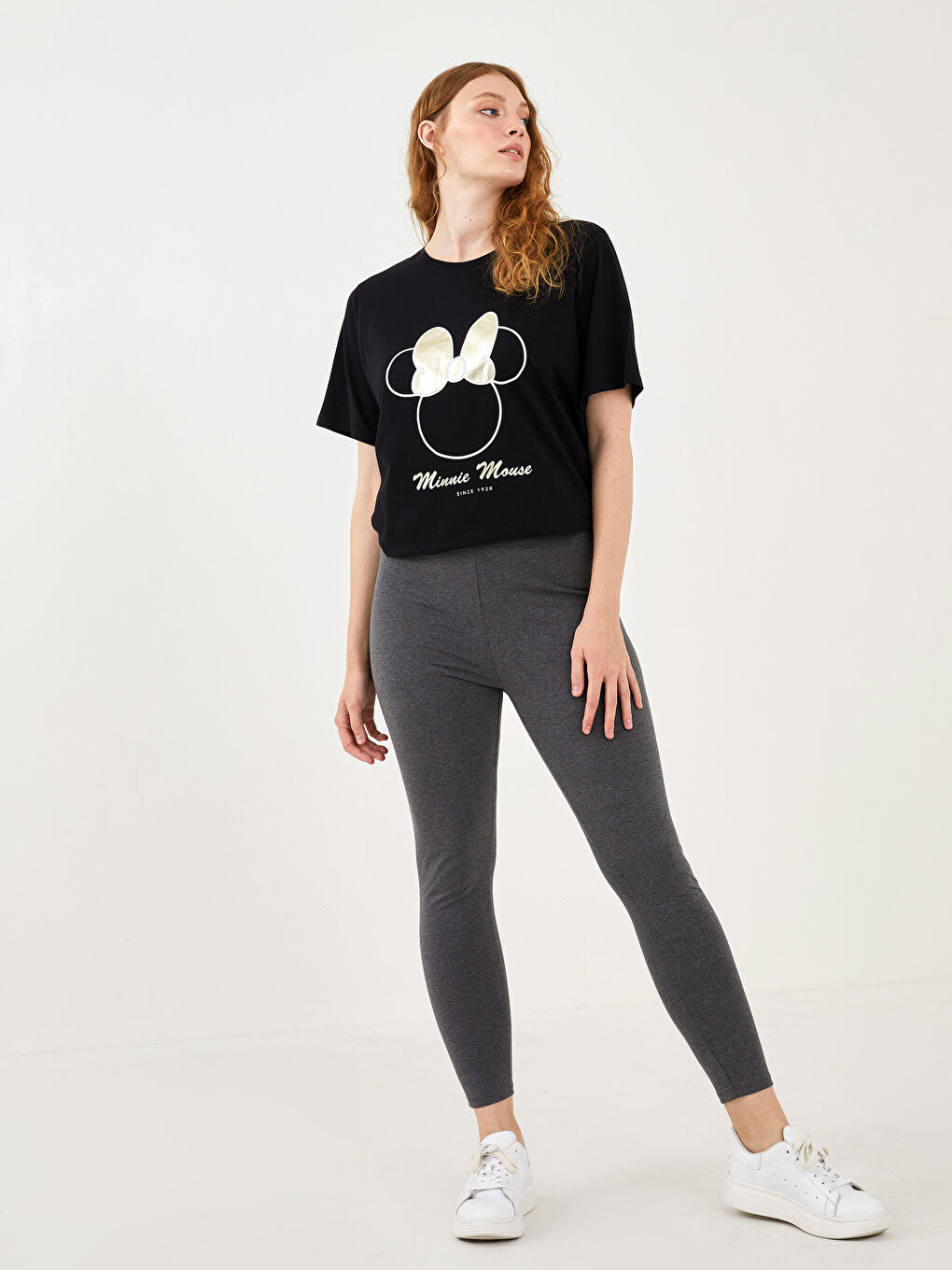 Colanți Drepți Mărimi Mari Pentru Femei Cu Talie Elastică-1