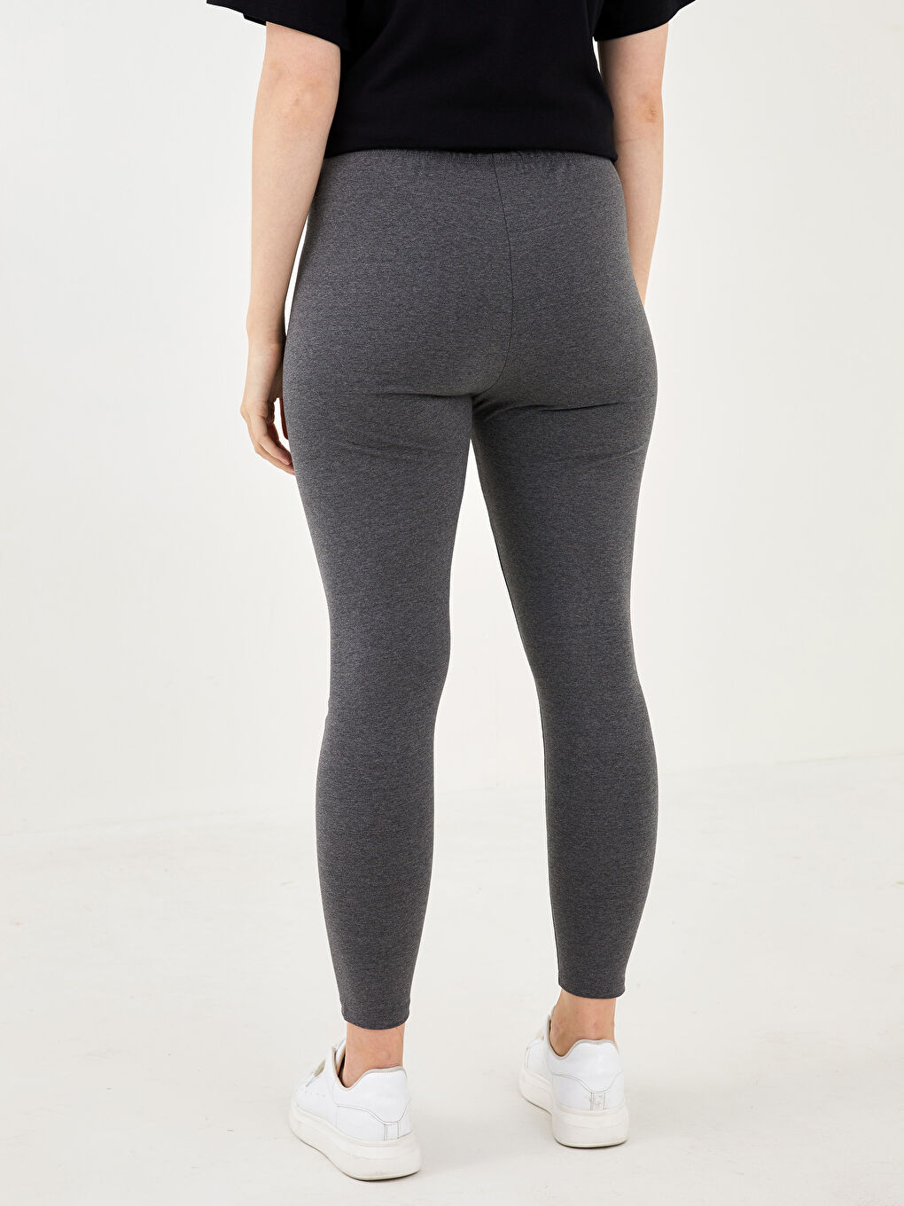 Colanți Drepți Mărimi Mari Pentru Femei Cu Talie Elastică-3