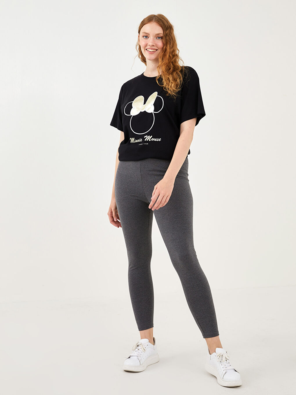 Colanți Drepți Mărimi Mari Pentru Femei Cu Talie Elastică-2