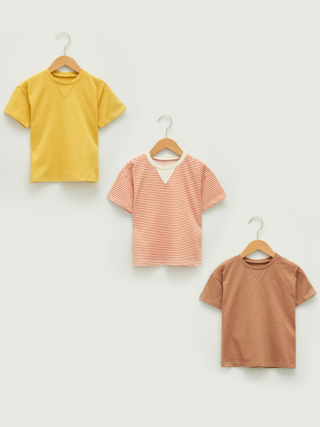 Crew Neck Short Sleeve Baby Boy T-Shirt 3 Pieces