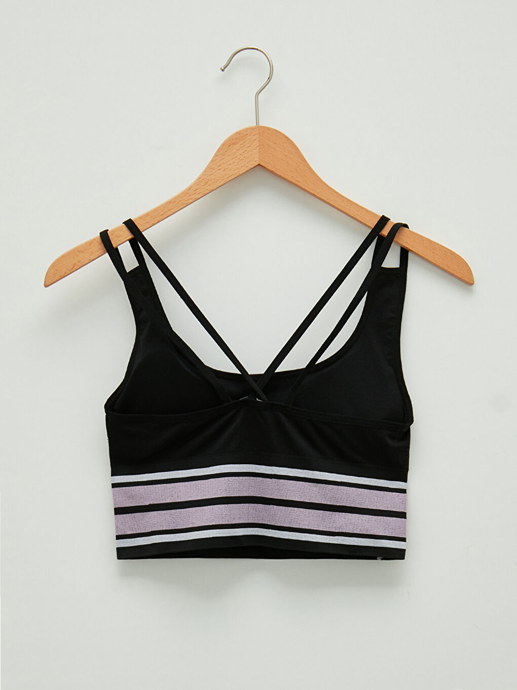 حمالة صدر رياضية مُخَطَّطة مربعة الرقبة للسيدات-6