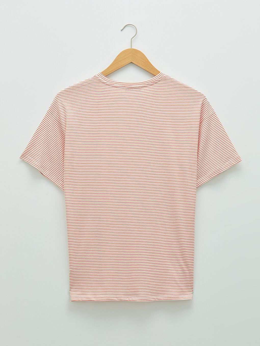 LC WAIKIKI T-shirt pour Femmes Grande Taille à Rayures, Col Rond, Manches Courtes -S1LG52Z8-LEY