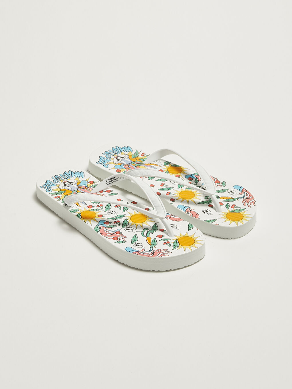 LCW STEPS Bugs Bunny Printed Flip-Flops Women's Beach Slippers -S1LH04Z8-F9C