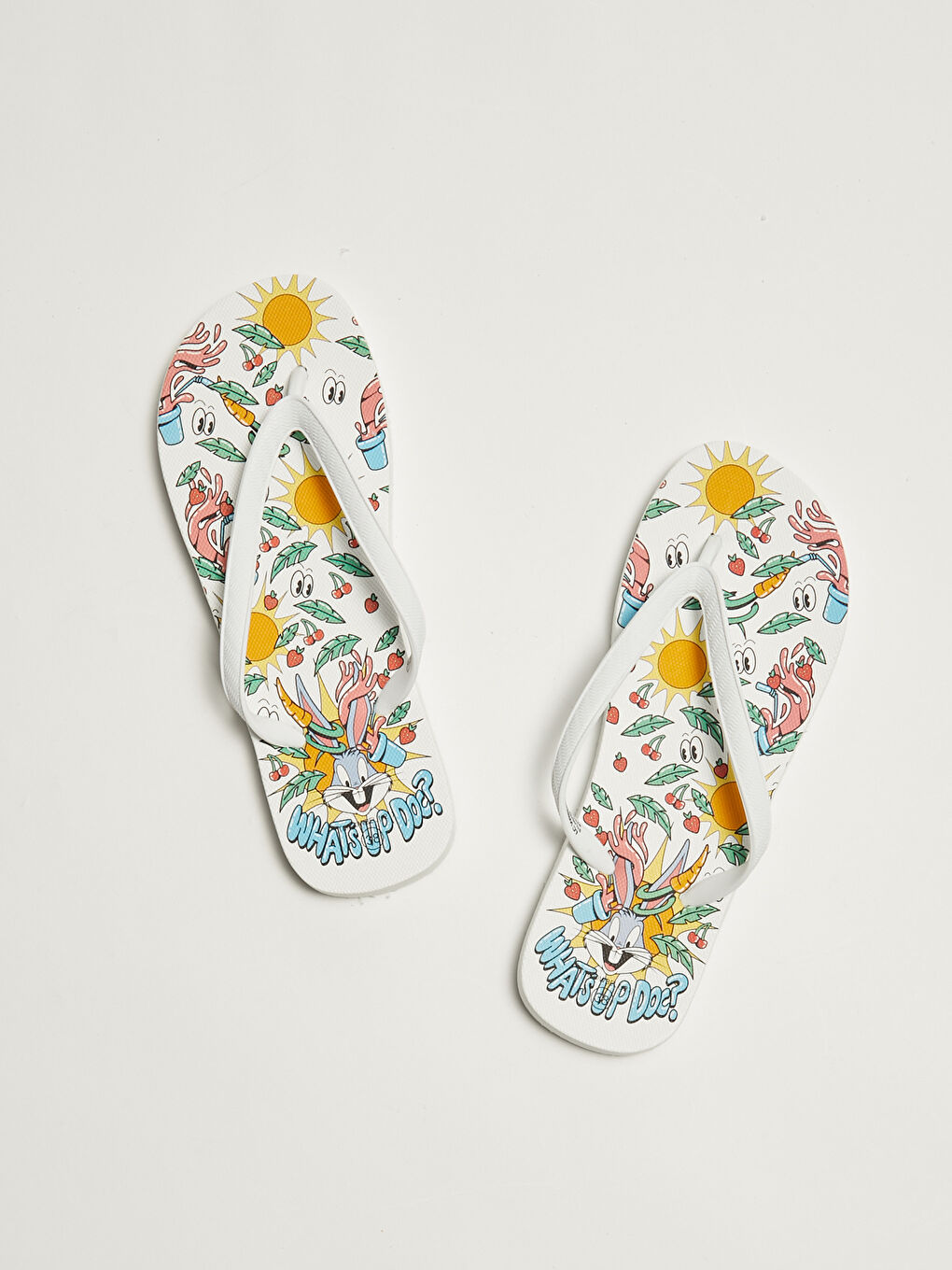 LCW STEPS Bugs Bunny Printed Flip-Flops Women's Beach Slippers -S1LH04Z8-F9C