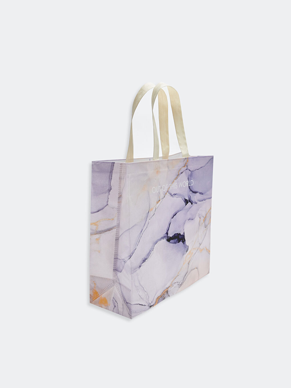 Karışık Yazı Baskılı Kadın Alışveriş Çantası-3