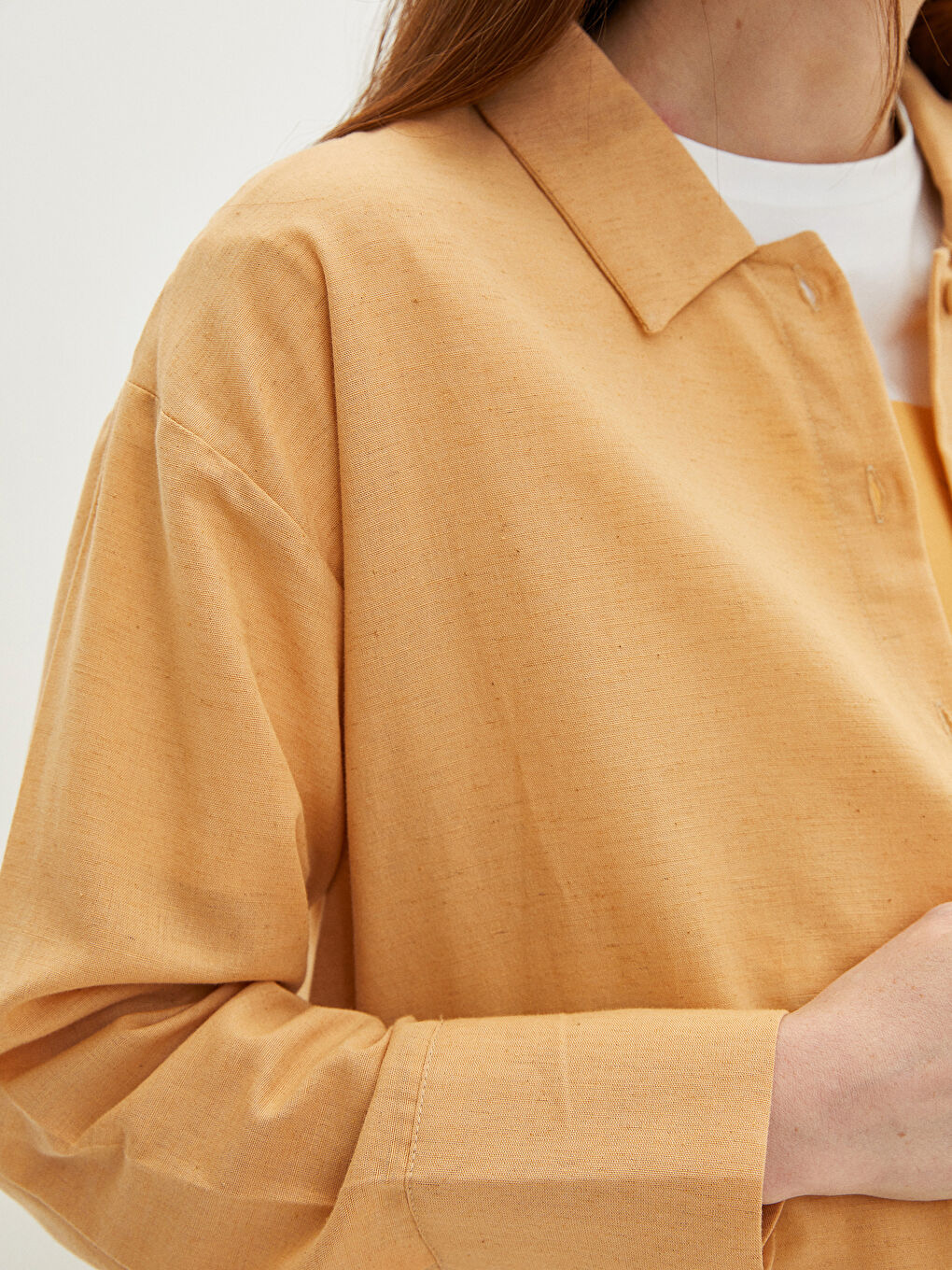 تونيك قميص نسائي سادة بأكمام طويلة للأمومة-2