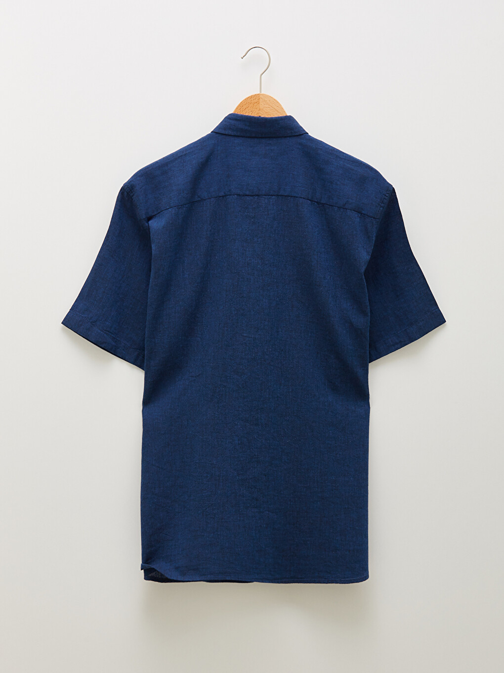 Regular Fit Short Sleeve Linen Men's Shirt-6