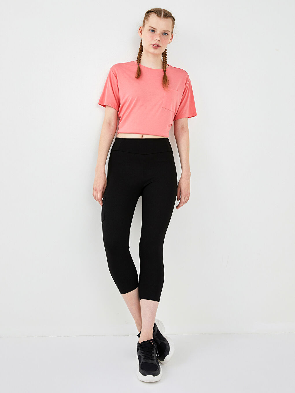 Elastic Waist Straight Pocket Detailed Women's Sports Leggings -S1LI86Z8-CVL