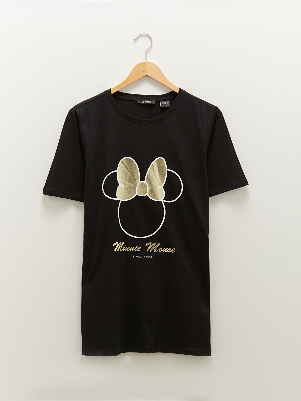 LC WAIKIKI Plus Size Crew Neck Minnie Mouse Printed Short Sleeve Cotton Women's T-Shirt -S1LJ27Z8-CVL