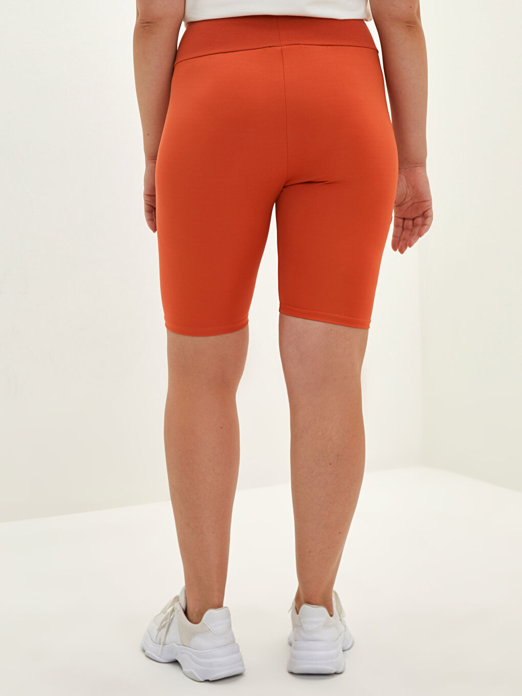 LC WAIKIKI Damen Große Größe Elastischer Bund Gerade Biker-Leggings -S1LL49Z8-GXR