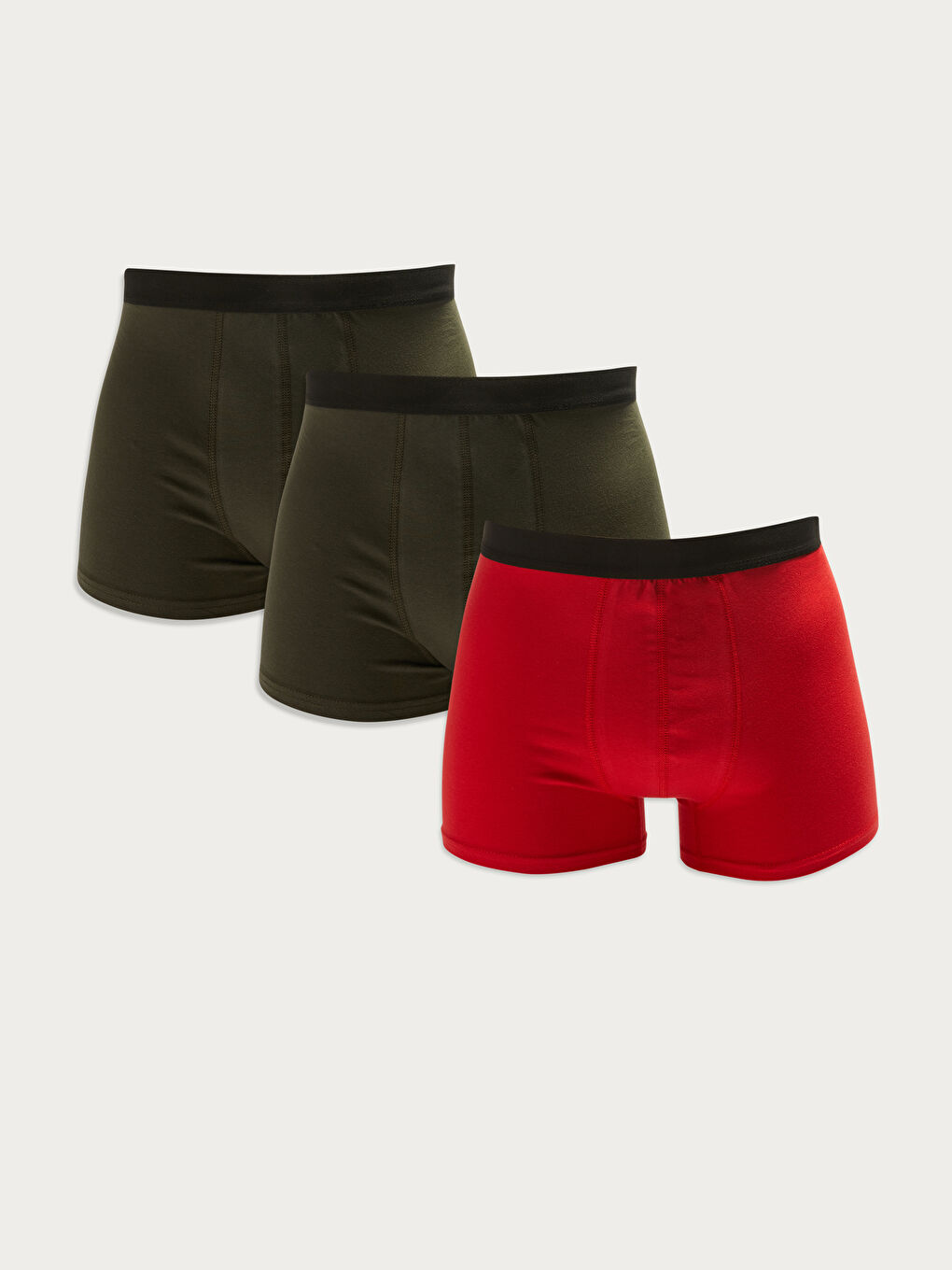 Karışık Standart Kalıp Pamuklu Esnek Erkek Boxer 3'lü