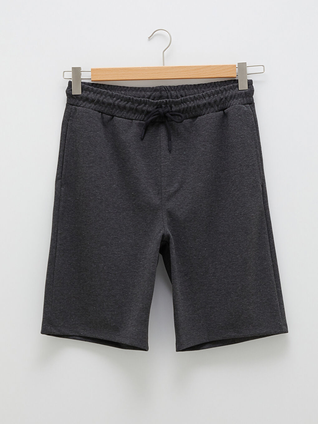 Antrasit Slim Fit Örme Erkek Şort-4