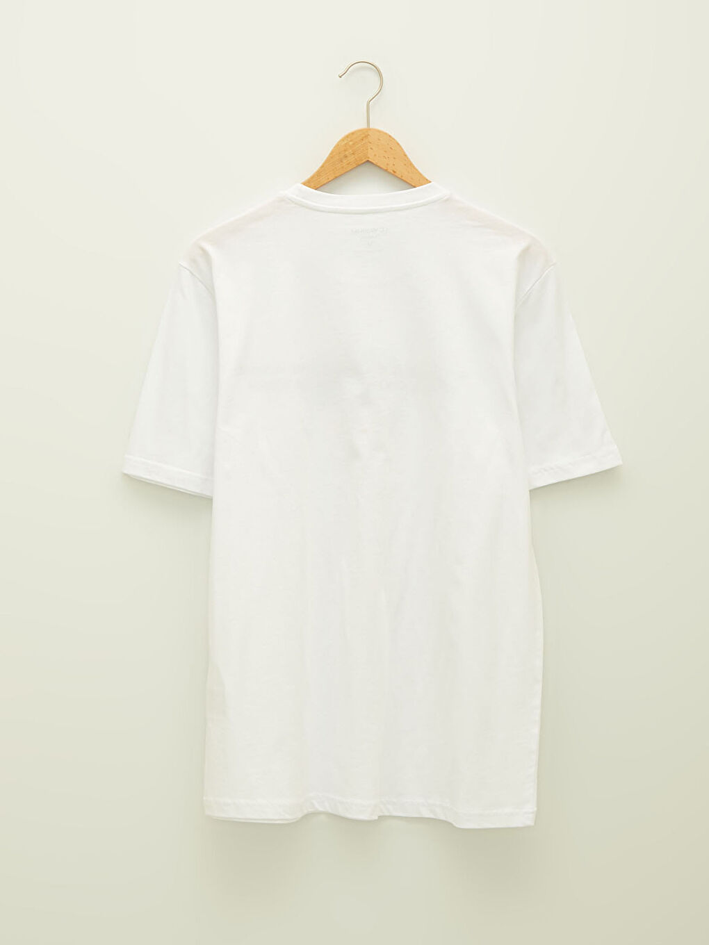 Beyaz Bisiklet Yaka Kısa Kollu Yunus Emre Söz Baskılı Penye Erkek Tişört-6