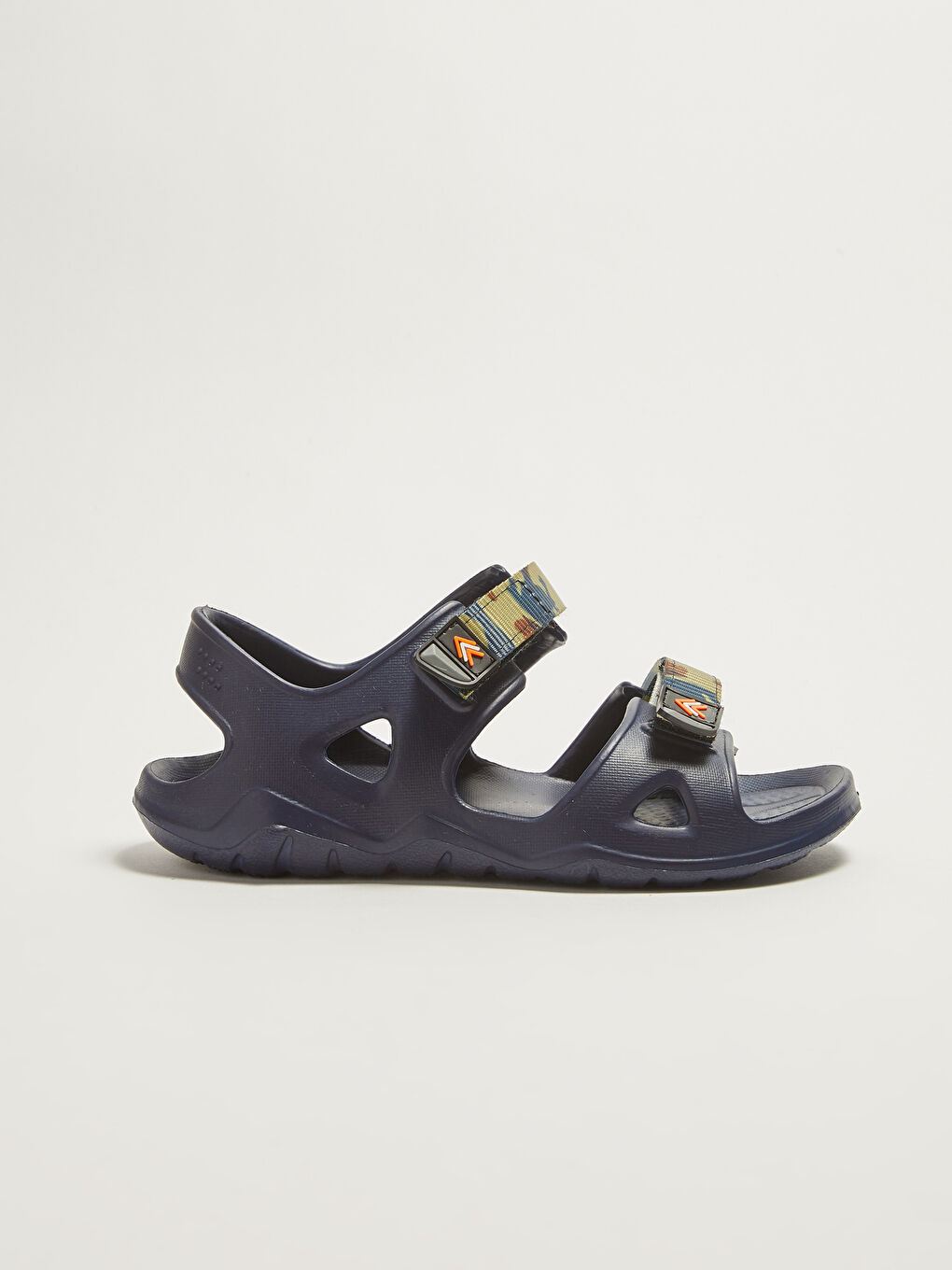 Lacivert Çift Bantlı Cırt Cırtlı Erkek Çocuk Sandalet-1