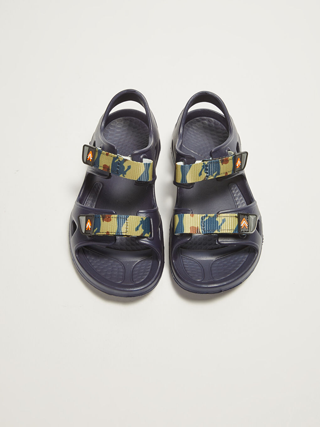 Lacivert Çift Bantlı Cırt Cırtlı Erkek Çocuk Sandalet-2