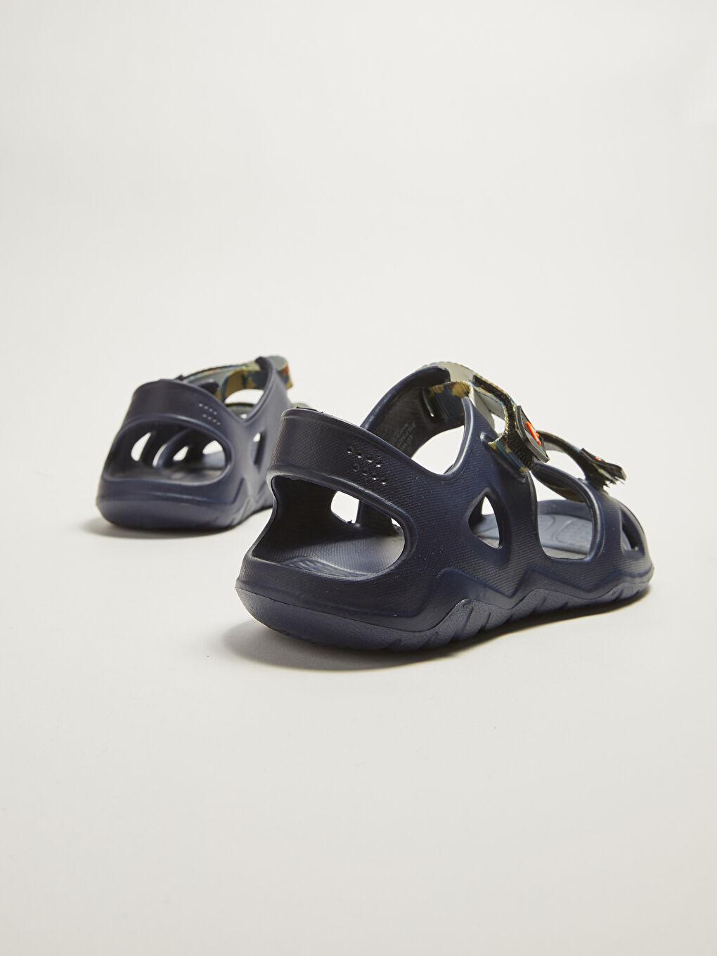 Lacivert Çift Bantlı Cırt Cırtlı Erkek Çocuk Sandalet-4