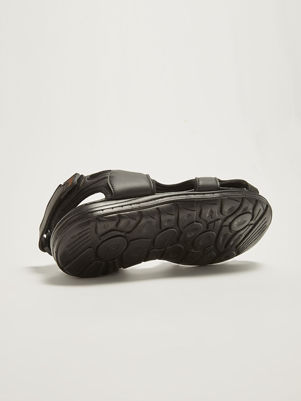 Siyah Cırt Cırtlı Çift Bantlı Erkek Sandalet-3