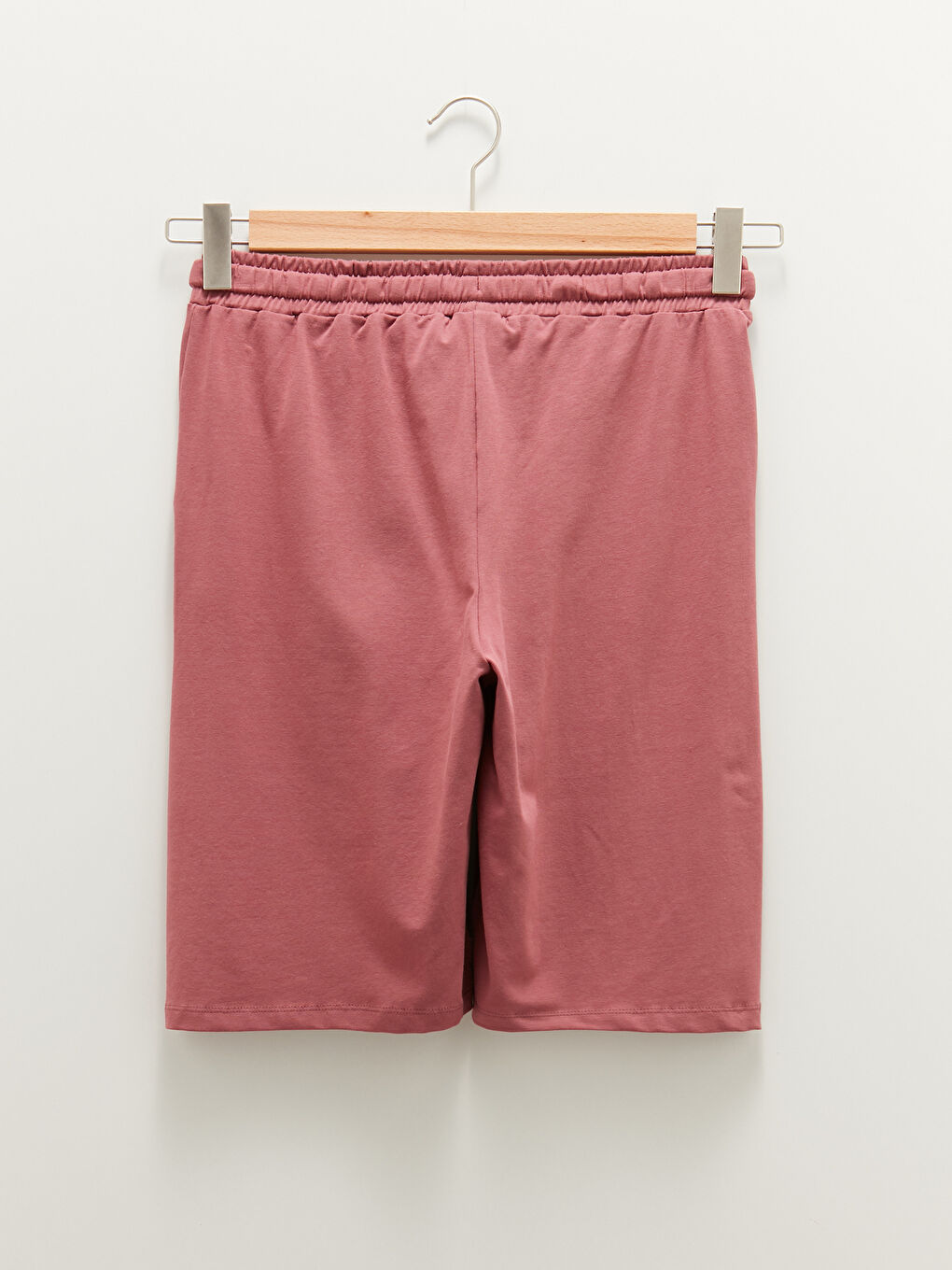 Elastic Waist Straight Pocket Detailed Maternity Shorts-6