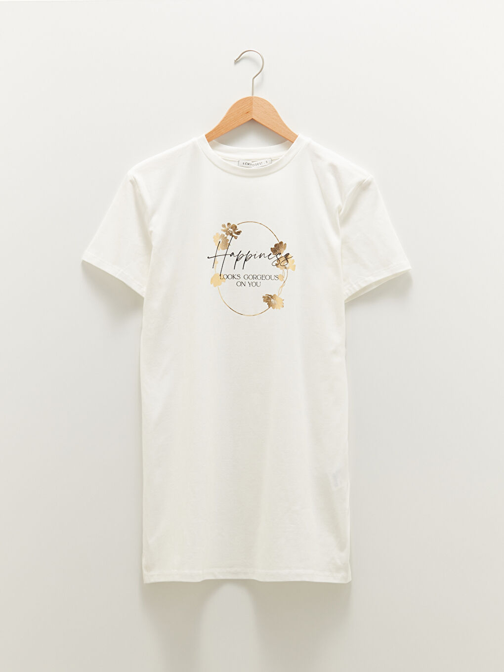 Crew Neck Printed Short Sleeve Women's Tunic-5