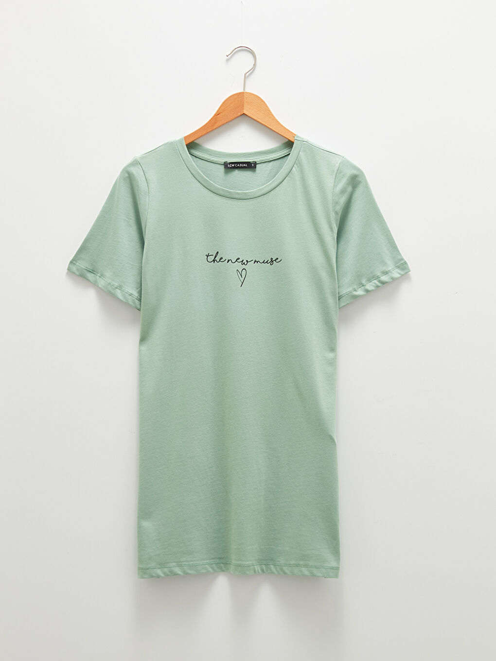 تونيك نسائي برقبة دائرية مطبوع بأكمام قصيرة من القطن-5