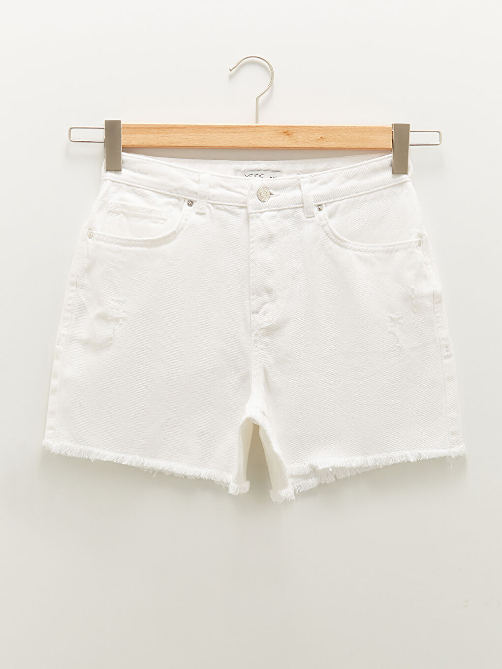 Mom Fit Women's Pocket Detailed Jean Shorts-5