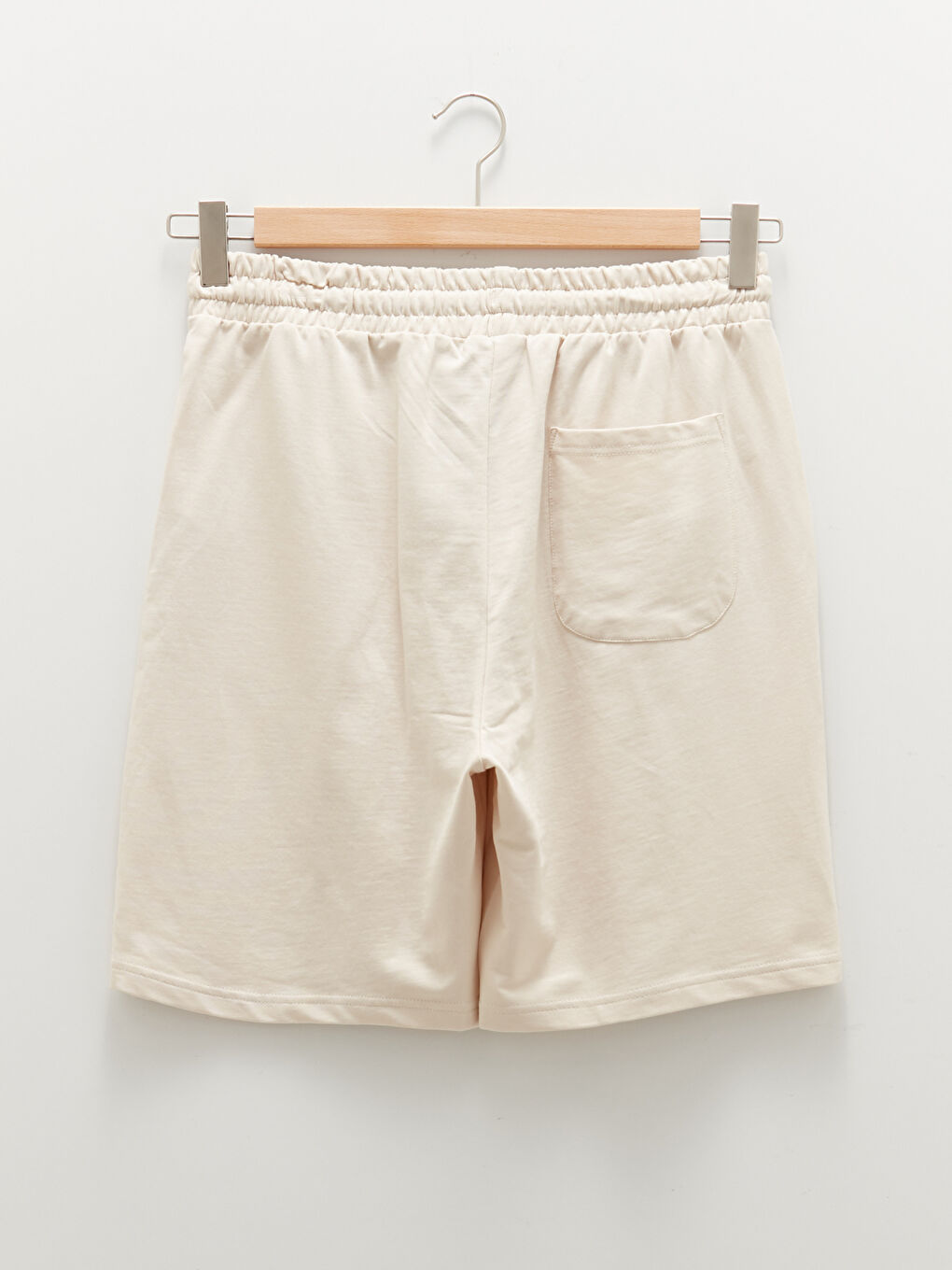 Bej Standart Kalıp Örme Erkek Şort-6